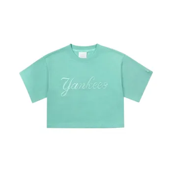 MLB New York Yankees T Shirt Women's Aqua Blue