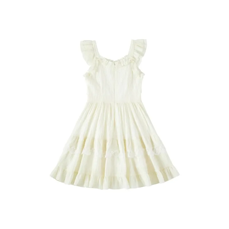 ARIADNAW STUDIO Short Sleeved Dress Women's Apricot-1