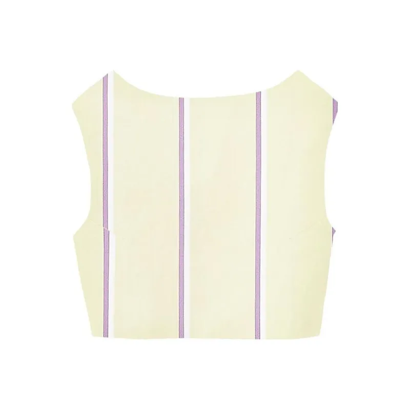 DESTREE Richard Striped Cropped Top-0