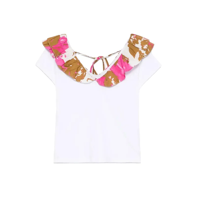 LIU·JO Printed ruching T shirt-0