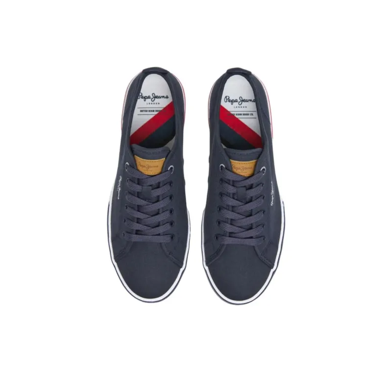Pepe Jeans Abrasion Resistant Low Top Skateboard Shoes Men's Marine Blue-2