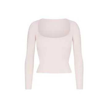 Skims T Shirts Women's BARELY PINK/Light Pink