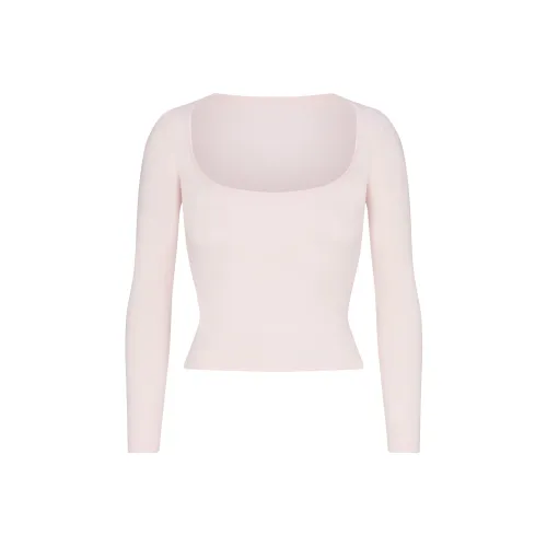 Skims T Shirts Women's BARELY PINK/Light Pink