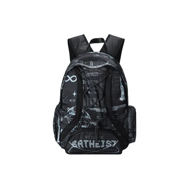 8atheist Polyester Backpack Regular Unisex Black-8