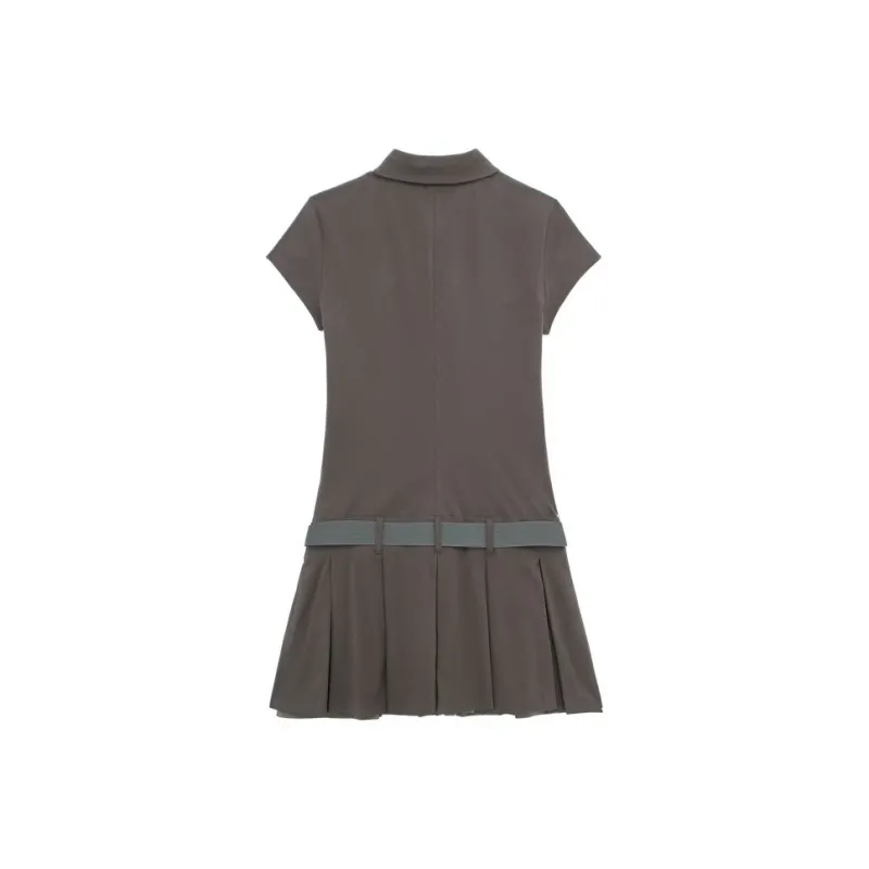 YGPRW Short Sleeved Dress Women's Gray-1