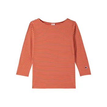 Champion Regular T Shirt Women's Orange Stripes