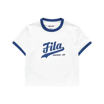 FILA FUSION Crop Tops Women's Standard White