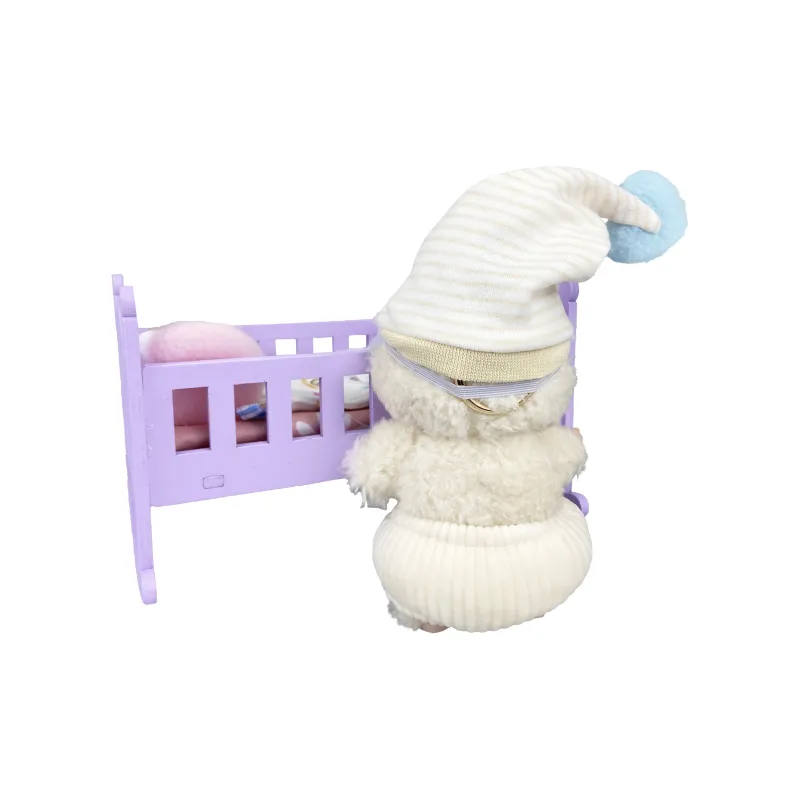 [Modified Doll] POP MART Labubu THEMONSTERS Heartbeat Macaron Collection Good Night's Bed, Cute Hang Tag Box 17cm-2