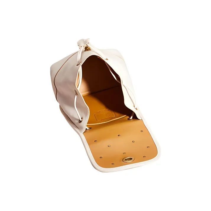 COACH Turnlock Glove Tanning Backpack Small Size Women's White-2