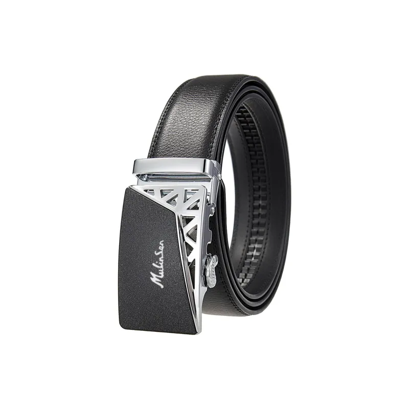 Mulinsen Cow Leather Belts Men's Width 3.5CM-0