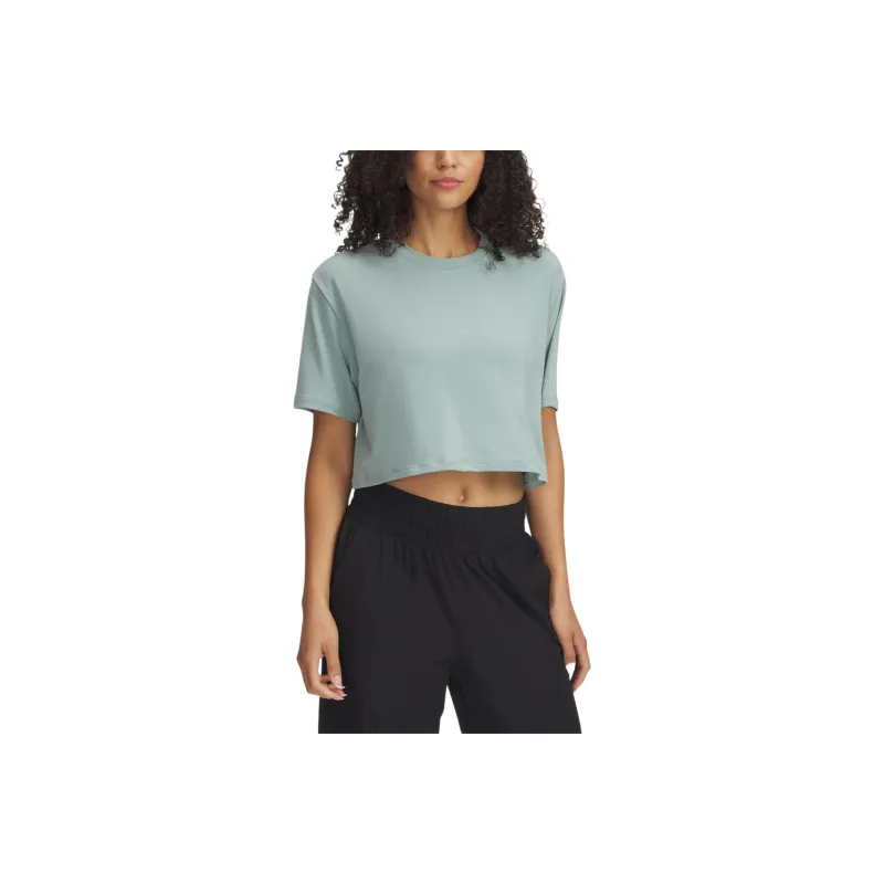 Under Armour MeridianBoxy Drop Shoulder Sleeve T Shirt Women's Silicon Green-0
