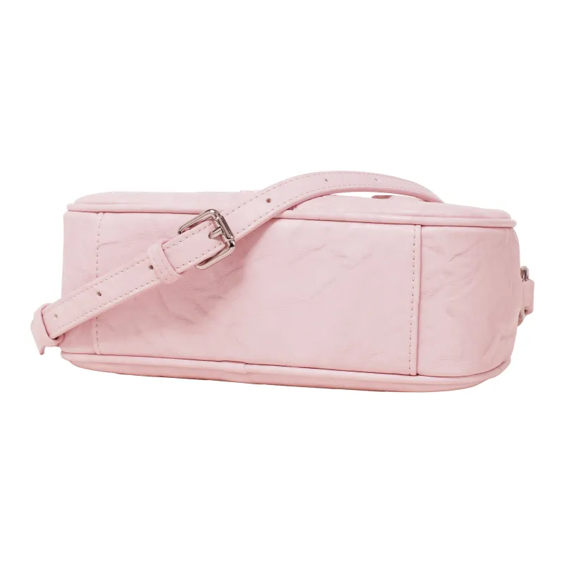AILUXI Synthetic Leather Boston Bag, Shoulder Bag, Crossbody Bag, Handbag Women's Cherry Blossom Pink-3