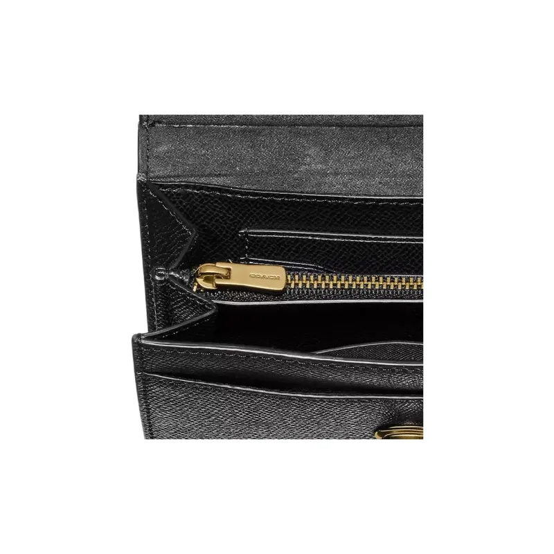 COACH Cassidy Leather Wallet Medium Size Women's Black-2