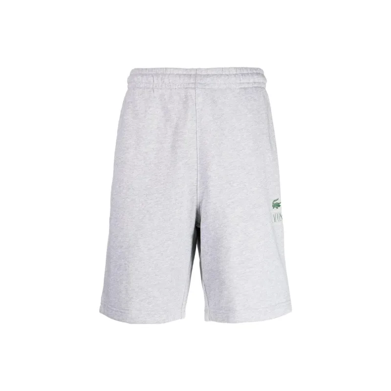 LACOSTE Logo print Cotton Track Shorts-0
