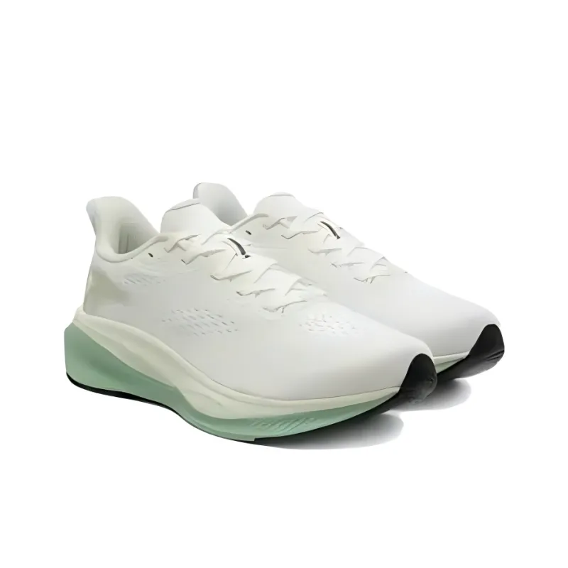 361° Anti Slip And Wear Resistant Rebound Low Top Sprint Running Shoes Unisex White Green-3
