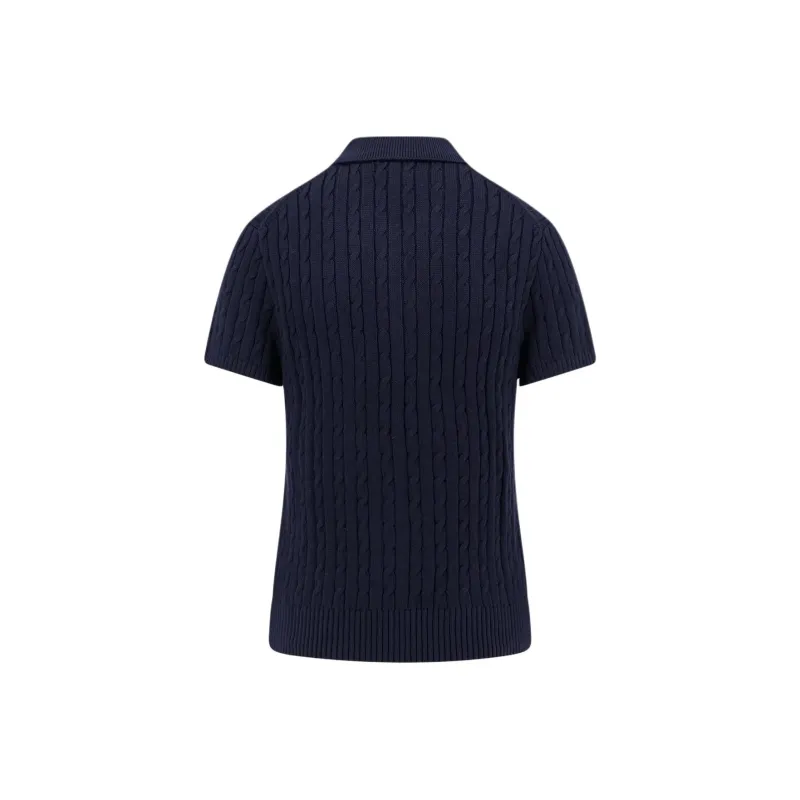 Polo Ralph Lauren Cable Short Sleeve Polo Cardigan-1