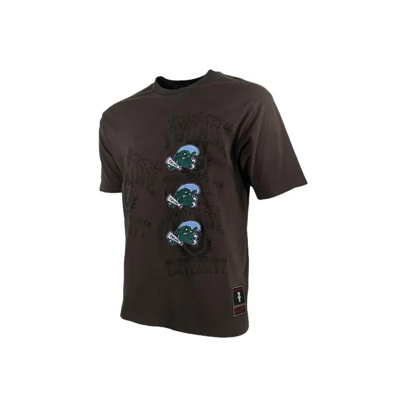 Travis Scott X Mitchell & Ness Tulane Green Wave Seal T Shirt-2