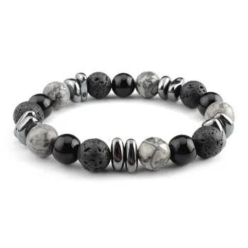 MUXIANG Map Stone Bracelets Unisex