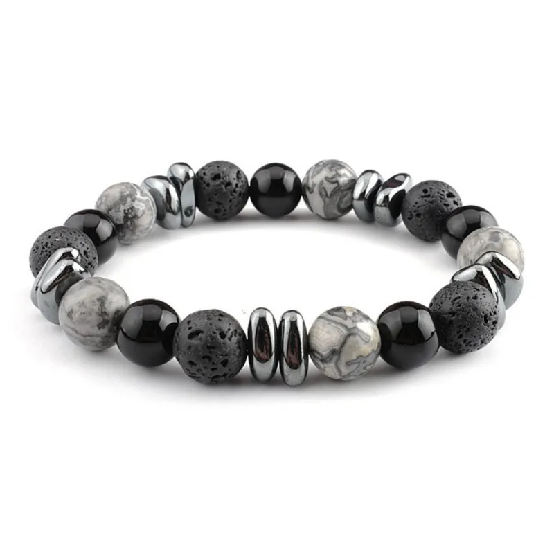 MUXIANG Map Stone Bracelets Unisex-0