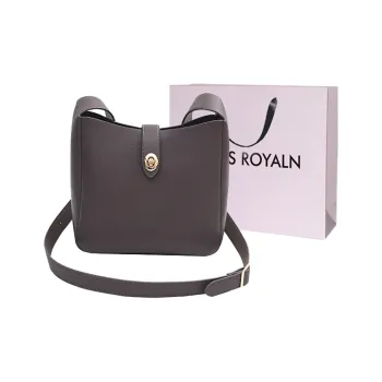 LOUIS ROYALN PU Shoulder Bag Unisex Matte Brown/Matte Red/White/Black/Elephant Gray