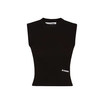 JIL SANDER + Ribbed Knit Tank Top