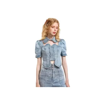 CHECOCRE T-Shirts Women's Light Blue
