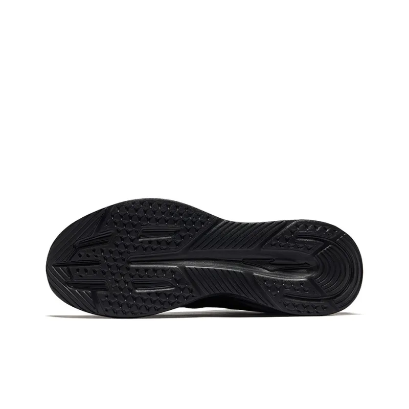 Erke Cushioning, Slip Resistant, Lightweight Low Top Casual Running Shoes Men's Black Gold-4
