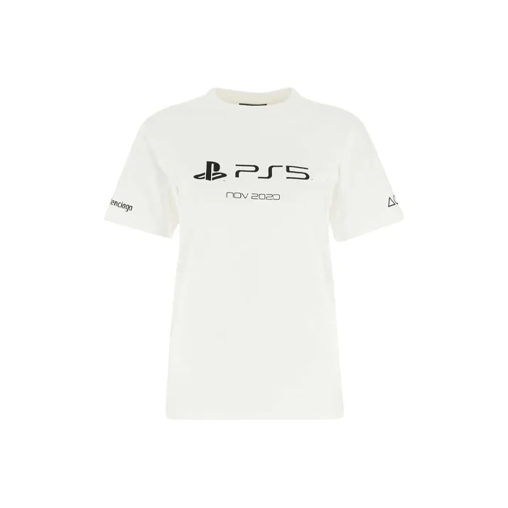 Balenciaga Playstation Small Fit Tee 'White/Black'-0