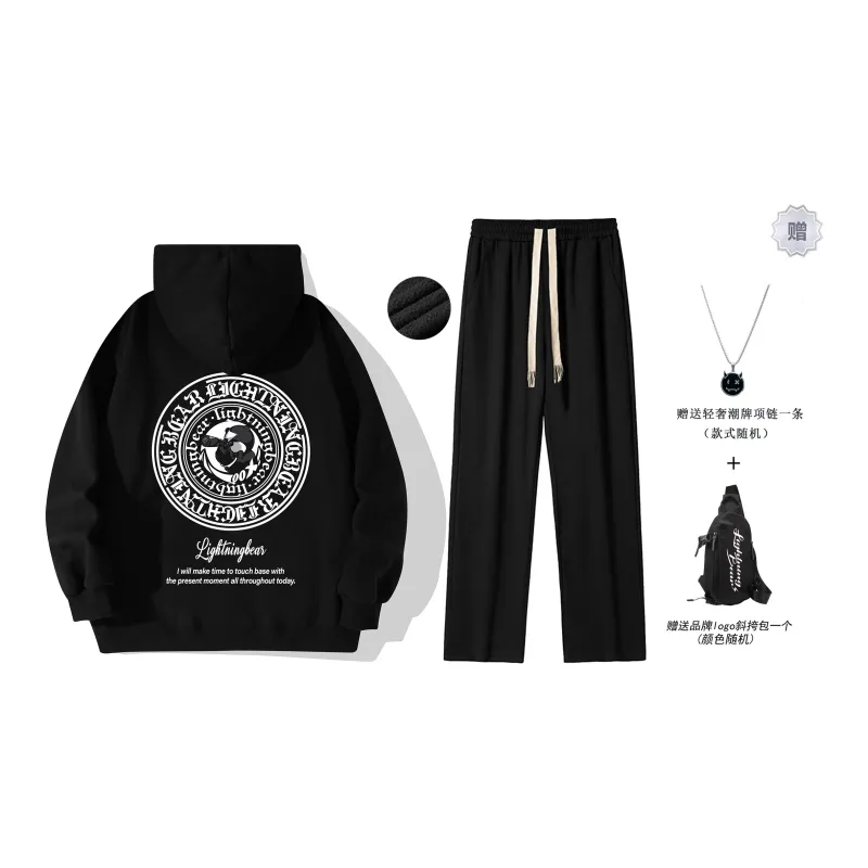 LIGHTNING BEAR Sweatshirt Set Unisex-12