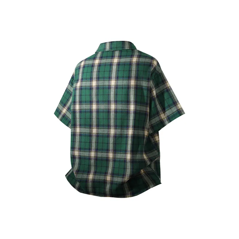BRUMAIRE Shirt Unisex Green Plaid-1