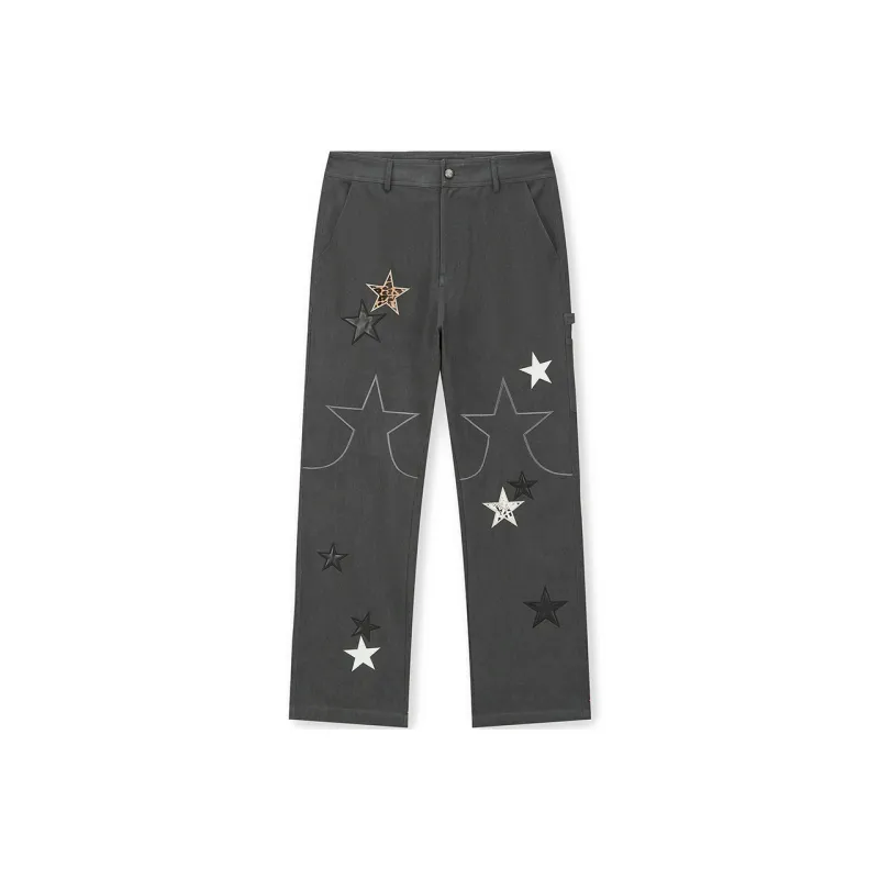BONELESS Casual Pants Unisex Washable Ink Black-0