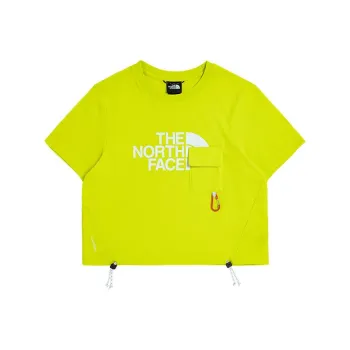 THE NORTH FACE Drop Shoulder Sleeve T Shirt Women's Yellow Green