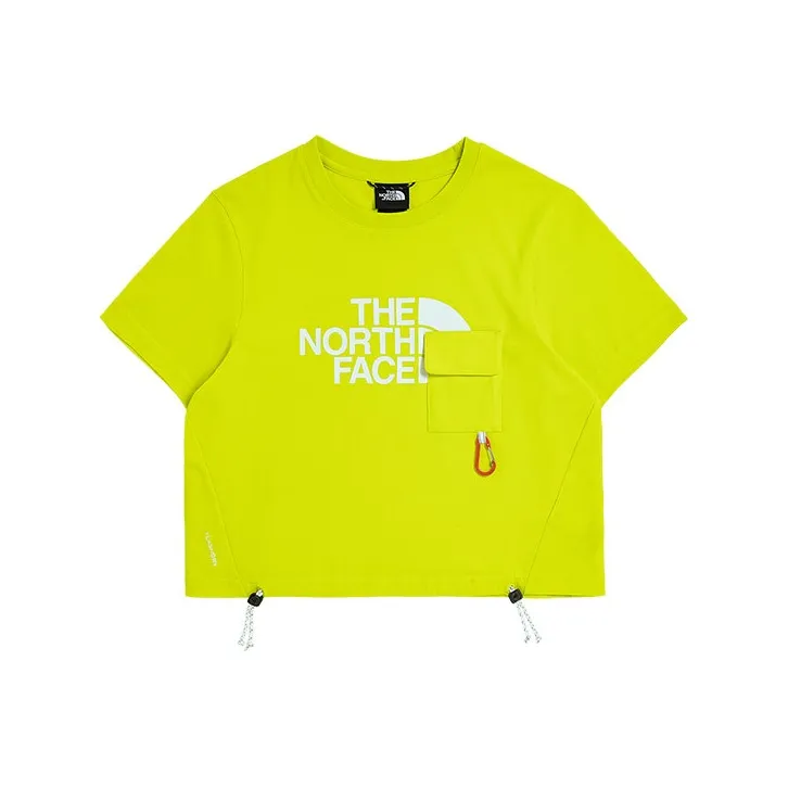 THE NORTH FACE Drop Shoulder Sleeve T Shirt Women's Yellow Green-0
