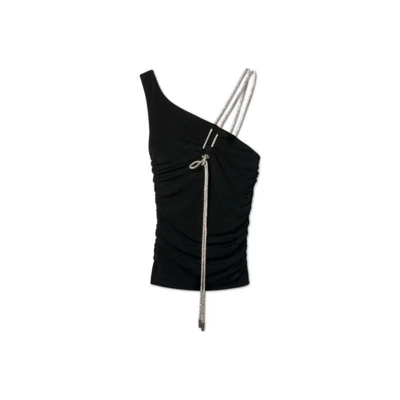 OFF WHITE Ruched Crepe Top-0