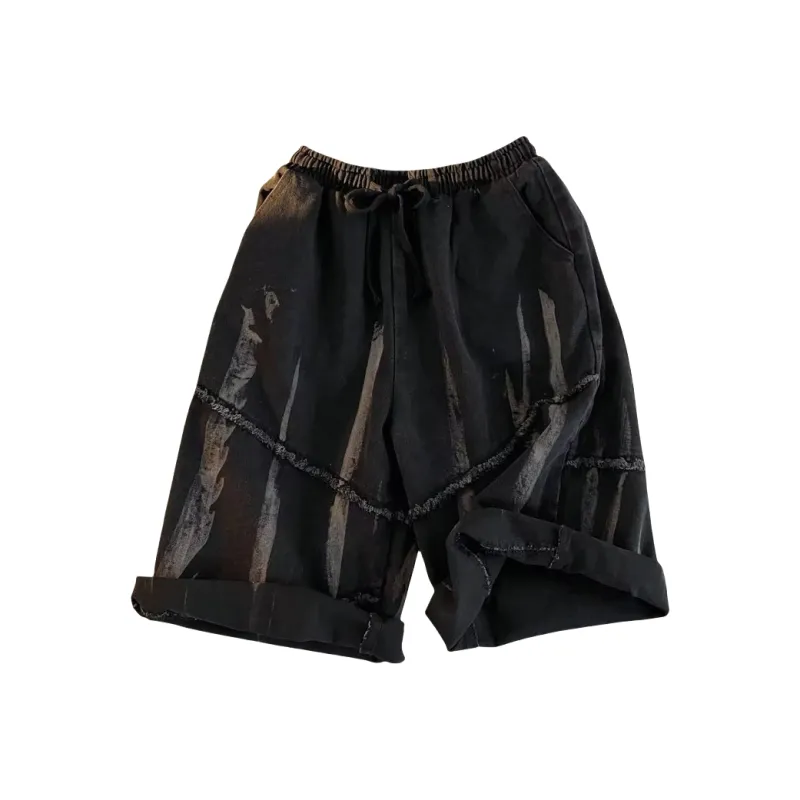 SIFLYTO Denim Shorts Unisex Black-0