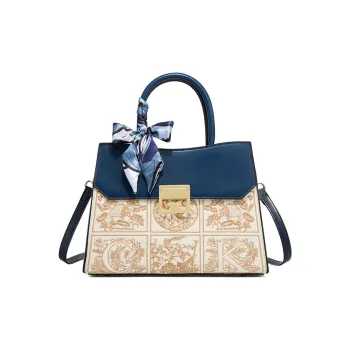 NATTY PU Handbag Niche Design, Shoulder Bag, Crossbody Bag Regular Women's Blue/Red