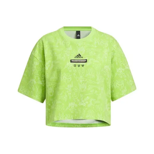 Adidas X Transformers Co suede Series T Shirts Women's Yellow