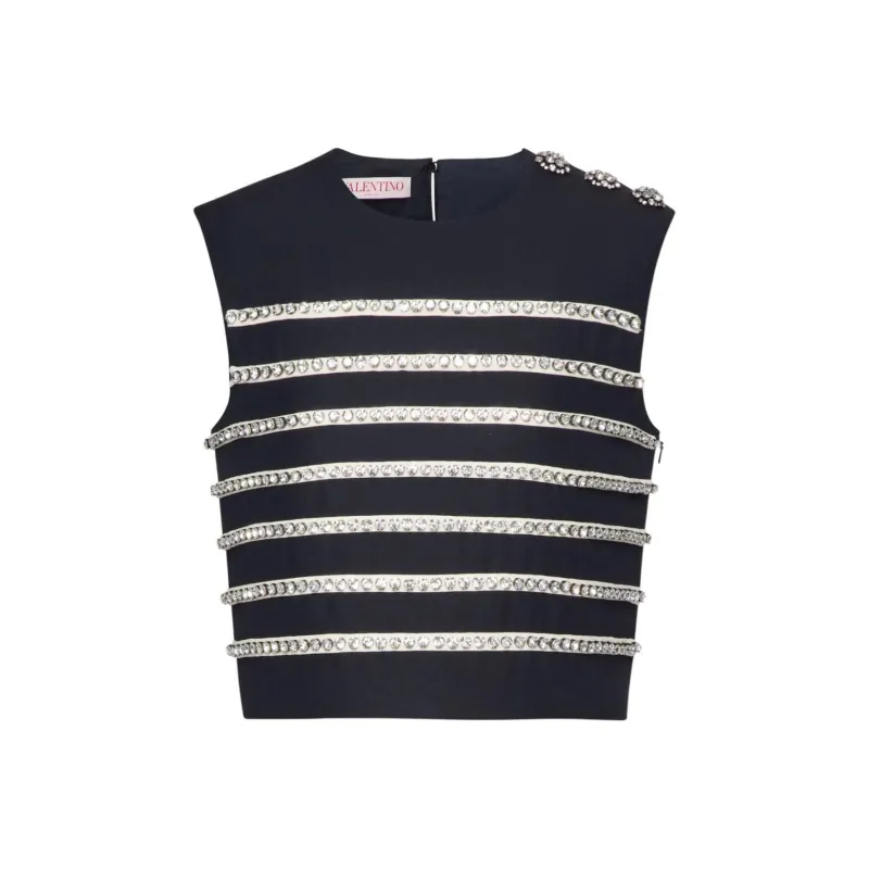 Valentino Tank Tops Women's Black-0