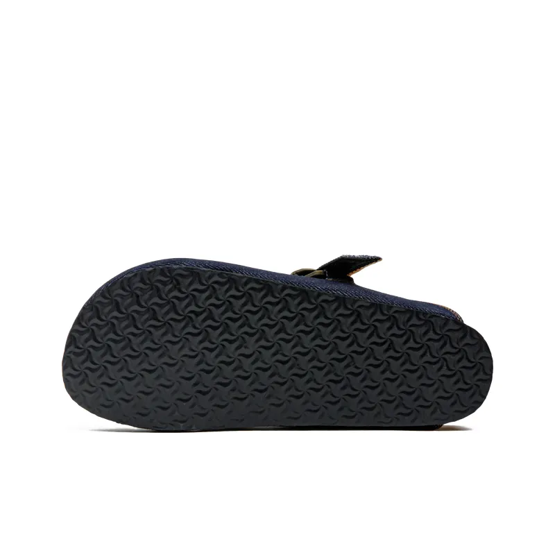 MADEN EVA Quiet Odor Resistant Closed Toe Slippers Men's Red Ear Denim-2