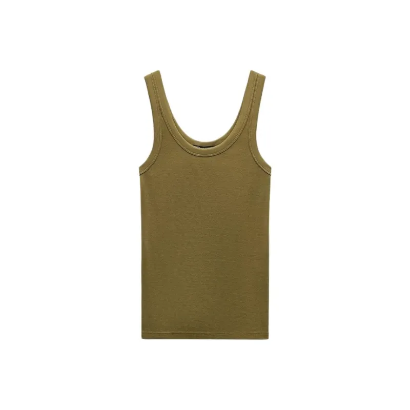 ZARA Tank Top Women's Olive Green-0