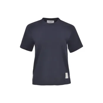THOM BROWNE Logo Patch Crewneck T Shirt