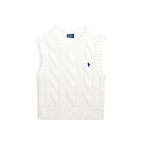 Polo Ralph Lauren Cable Knit Sweater Vest 'White'