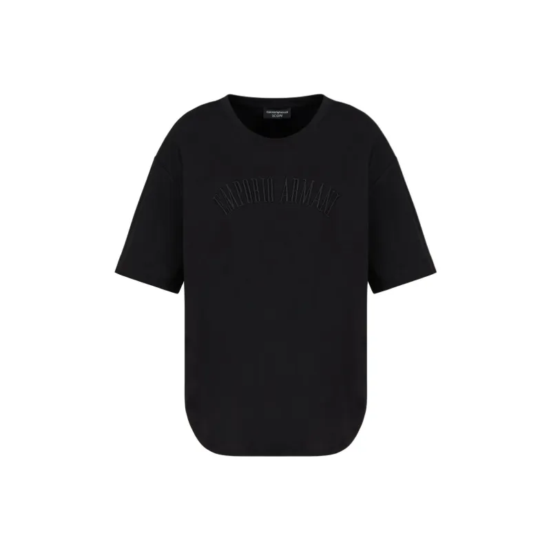 EMPORIO ARMANI Supima Jersey T shirt With Icon Logo Embroidery-0