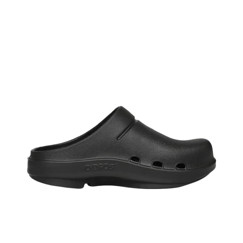 OOFOS Abrasion Resistant Closed Toe Slippers Unisex Black-1