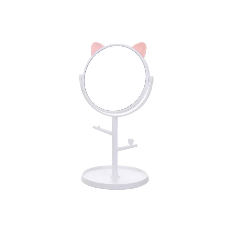 Gentle Welcome Cartoon Cute Cat Ear Single Sided Make Up Mirrors-4