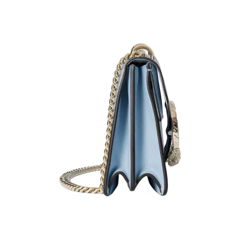 GUCCI Dionysus Leather Shoulder Bag Medium Size Women's Light Blue-2