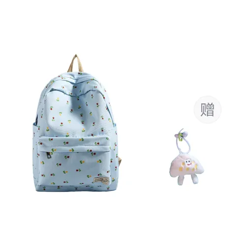 URBAN FOREST Canvas Backpack Unisex Light Blue/Dark Blue