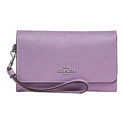 COACH Phone Cellphone Pouches Dark Purple