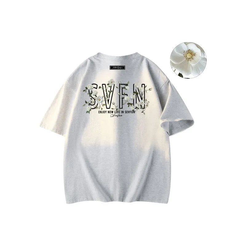 7 SEVFUN T Shirt Unisex Heather Gray Red-5