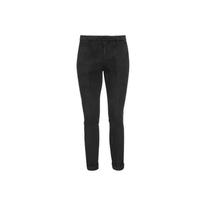 Dondup Mid Rise Slim Fit Trousers-0